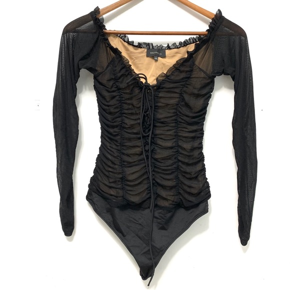 Revolve Majorelle Cleo Bodysuit One Piece Tie Front - Picture 5 of 14